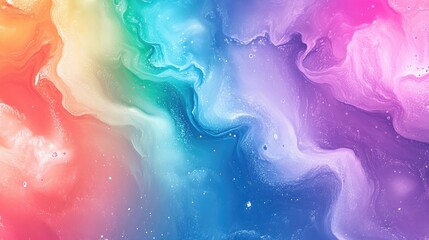 Poster - Vibrant abstract background featuring a colorful liquid gradient with marbling effects in hues of blue pink purple green and orange