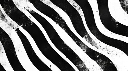 Poster - Black and white wavy grunge texture for use in backgrounds and design elements