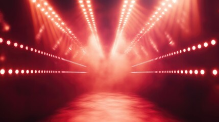 Poster - Abstract glamorous fashion backdrop featuring illuminated stage or stadium spotlights creating a captivating glowing background Digital illustration