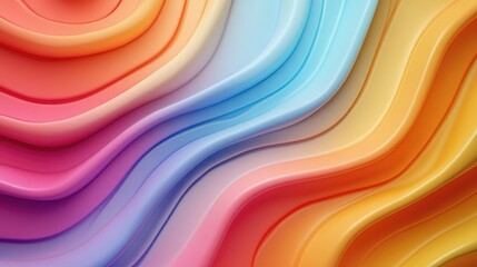 Poster - Vibrant Wavy Background Design