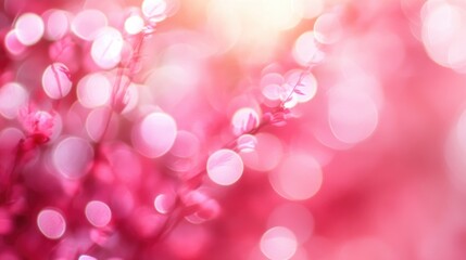 Poster - Pink and red abstract blurred background
