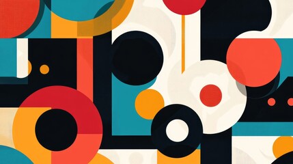 Poster - Abstract Rounded Geometric Pattern