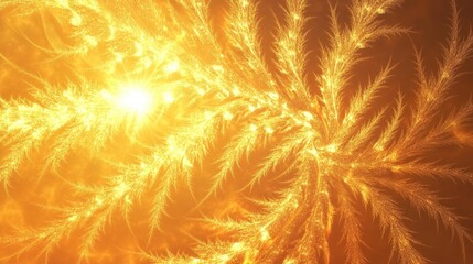 Poster - Fractal design illustrating a chill winter sun