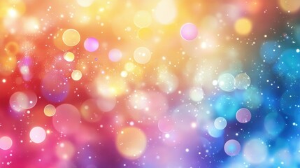 Poster - Vibrant multicolored background featuring shimmering circles and a glossy finish Beautiful illustration