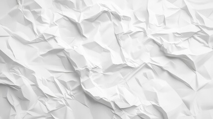 Poster - Abstract white background featuring a low poly design with a crumpled paper effect 3D illustration