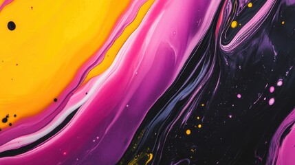 Poster - Abstract background featuring shades of violet yellow pink and black