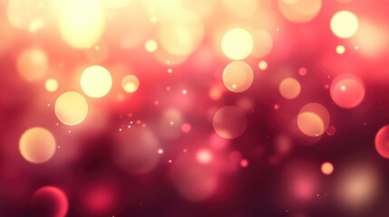 Poster - Abstract red backdrop featuring defocused bokeh lights