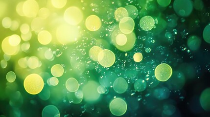 Poster - Vibrant green circles create an abstract background