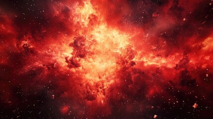 Poster - Vibrant red explosion backdrop