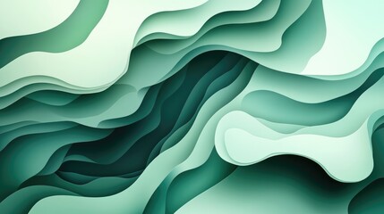 Poster - Green animated background with gradient shades