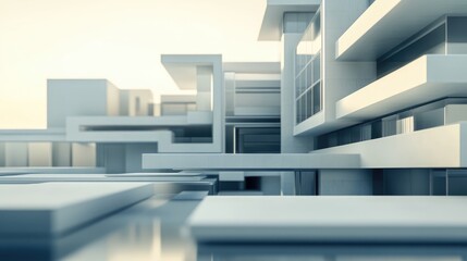 Poster - 3D illustration of contemporary architectural design