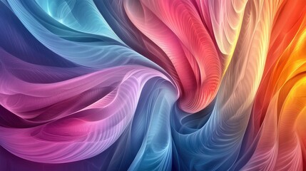 Poster - Vibrant fractal digital artwork featuring creative geometric shapes Ideal as a colorful background illustration for your projects