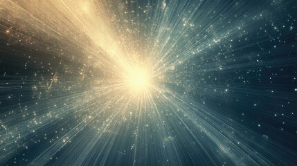 Poster - Abstract vintage background featuring a fractal star explosion with glossy effects and intricate lines