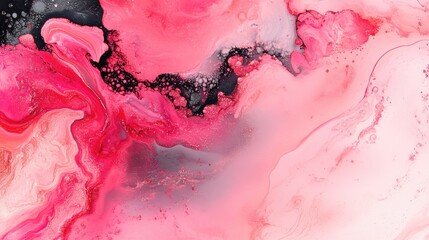 Poster - Coral pink liquid background with a contemporary abstract design