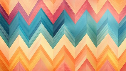 Poster - Vibrant zigzag striped pattern suitable for backgrounds and design projects