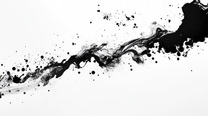 Poster - Abstract ink blot design on a white backdrop