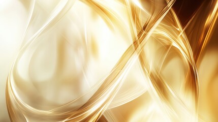 Poster - Elegant gold abstract background featuring graceful lines and a soft blur effect