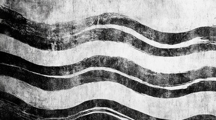 Poster - Black and white wavy grunge texture for use in backgrounds and design elements