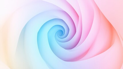 Poster - Spiral abstract backdrop featuring a blend of soft pastel hues