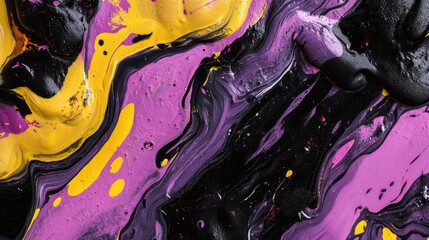 Poster - Abstract background featuring shades of violet yellow pink and black