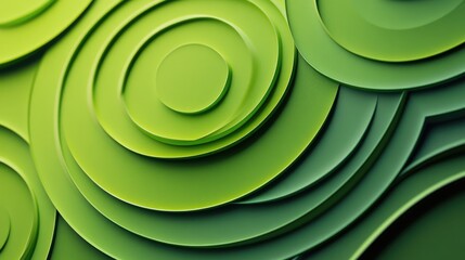 Poster - Vibrant green circles create an abstract background