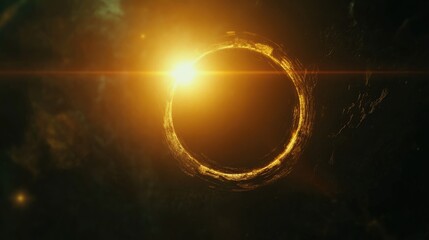 Poster - Digital lens flare on a dark backdrop