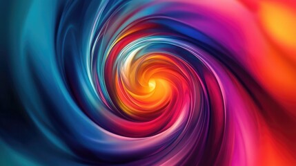 Poster - Abstract colorful swirling spiral background