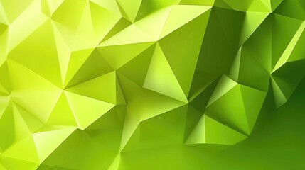 Poster - Light green polygonal illustration featuring triangles A triangular design suitable for business use Creative origami style geometric background with a gradient effect