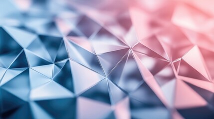 Poster - Monochrome gradient backdrop featuring transparent overlapping polygons Low poly design ideal for business and web applications creating a 3D layered effect