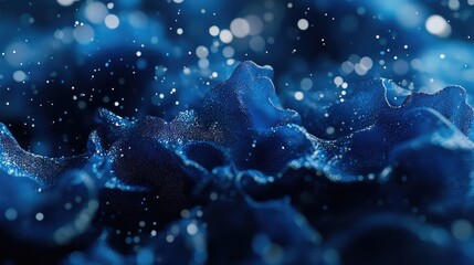 Fototapete - Abstract Background Featuring Blue Particles