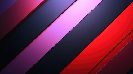 Poster - Stylish diagonal red stripes with a black abstract design ideal for tech product backgrounds and banners complemented by a purple gradient backdrop