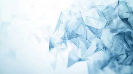 Poster - Monochrome gradient backdrop featuring transparent overlapping polygons Low poly design ideal for business and web applications creating a 3D layered effect