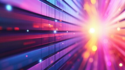 Fototapete - Vertical lines with a colorful blurred background