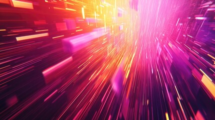 Poster - Vibrant abstract neon motion background illustration