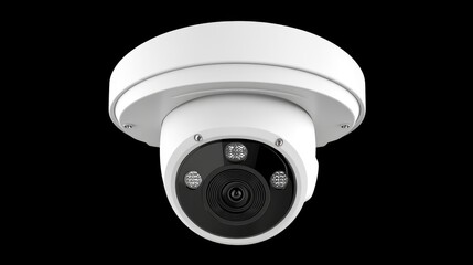 Poster - White surveillance camera for security monitoring
