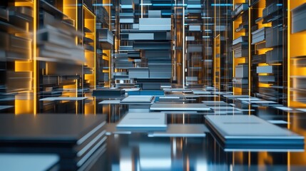 Poster - Online document management system DMS for efficiently handling large amounts of data files and business documentation using cutting edge technology
