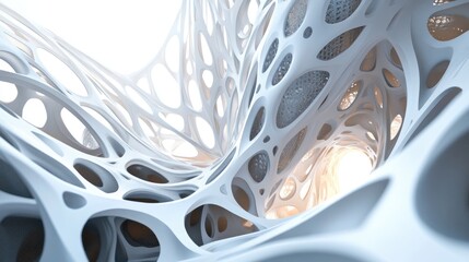 Fototapete - Contemporary 3D representation of an abstract architectural structure