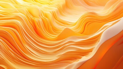 Aufkleber - Orange wave light gradient texture background Abstract representation of technology and big data in a digital environment 3D rendering