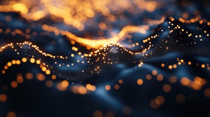 Poster - An abstract background featuring soft luminous light effects