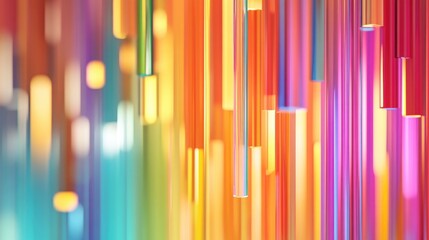 Fototapete - Vertical lines with a colorful blurred background