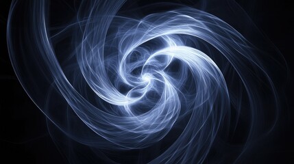 Fototapete - Abstract monochrome energy representation with twisting lines forming spirals Shock waves radiate from the center against a dark backdrop featuring glowing sphere like lines 4k resolution