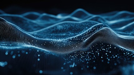 Aufkleber - Gradient digital technology backdrop featuring interconnected dots and lines ideal for diverse design projects including websites presentations print materials and social media content