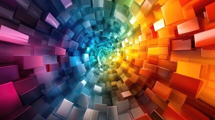 Fototapete - Abstract design featuring a spectrum of colors