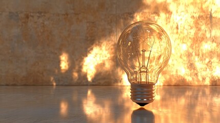 Aufkleber - 3D Light Bulb Against a Creative Backdrop