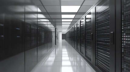 Poster - Server racks within a data center of a technology service provider