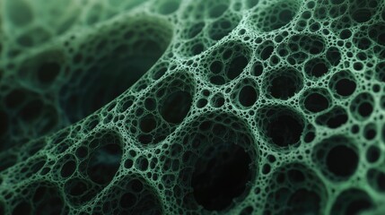 Poster - Green fractal design with intricate patterns and shapes