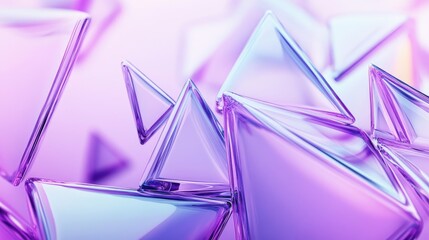 Leinwandbilder - Modern abstract background featuring purple triangles