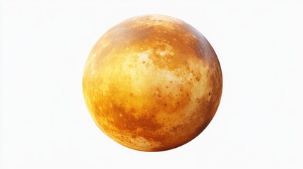 Aufkleber - Golden circle icon of Mars rendered in 3D cartoon style isolated on a white background