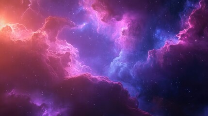Poster - Fractal nebula background in 3D cartoon rendering