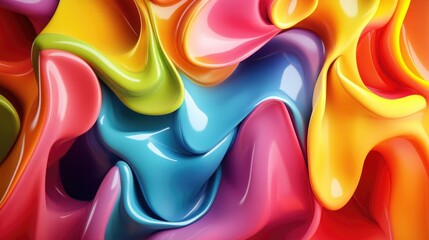 Aufkleber - Abstract colorful background in 3D cartoon style rendering